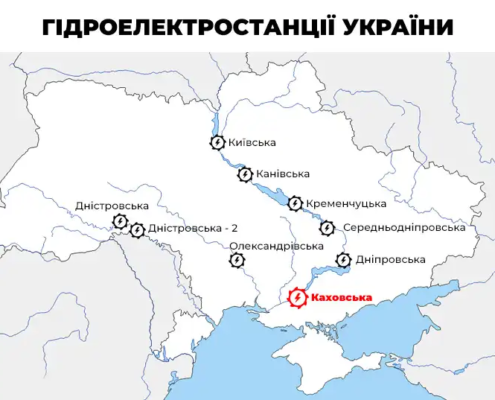 Гидроэлектростанции (ГЭС) Украины